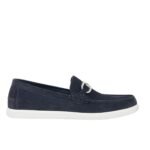FENDI O LOCK LIGHT SUEDE LOAFERS