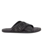 FENDI MULTICOLOR FABRIC SLIDES