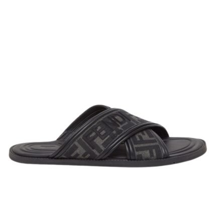FENDI MULTICOLOR FABRIC SLIDES
