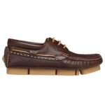 FENDI DECK BROWN LEATHER LACE UP