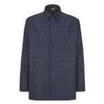 FENDI BLOUSON BLUE FF JACQUARD GO TO JACKET