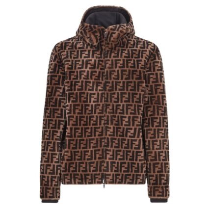 FENDI BLOUSON MULTICOLOR SHEARLING JACKET