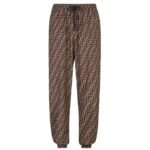 FENDI BROWN NYLON PANTS