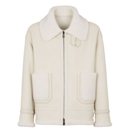 FENDI WHITE SHEARLING JACKET