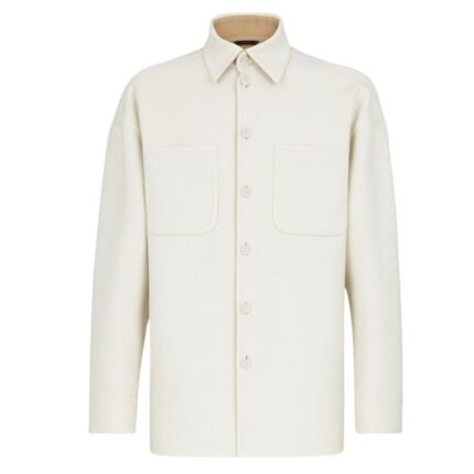 FENDI JACKET WHITE CASHMERE BLOUSON