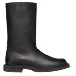FENDI FRAME BLACK LEATHER BOOTS