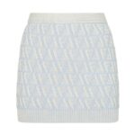 FENDI FF CASHMERE AND WOOL MINI SKIRT