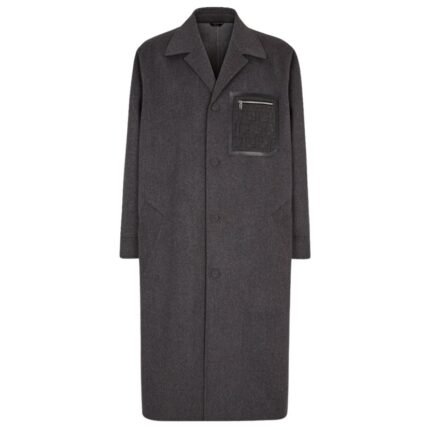 FENDI GRAY CASHMERE COAT