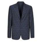 FENDI JACKET BLUE FF LABYRINTH JACQUARD BLAZER