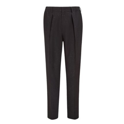 FENDI BLACK WOOL AND SEQUIN PANTS