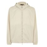 FENDI BLOUSON WHITE MICRO FF NYLON WINDBREAKER JACKET