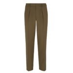 FENDI GREEN WOOL PANTS