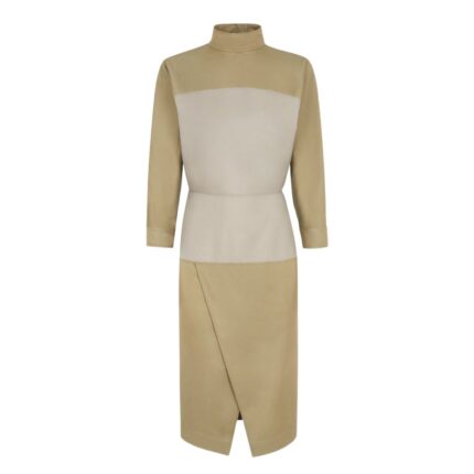 FENDI GREEN TECHNICAL COTTON DRESS