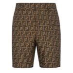 FENDI BERMUDAS FF JACQUARD FABRIC PANTS