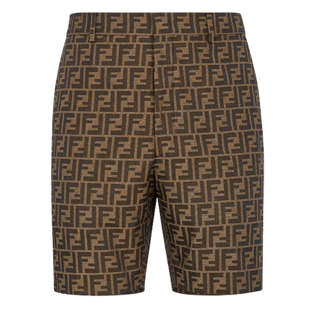 1 FENDI BERMUDAS FF JACQUARD FABRIC PANTS
