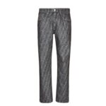 FENDI LONG JEANS GRAY FF JEANS