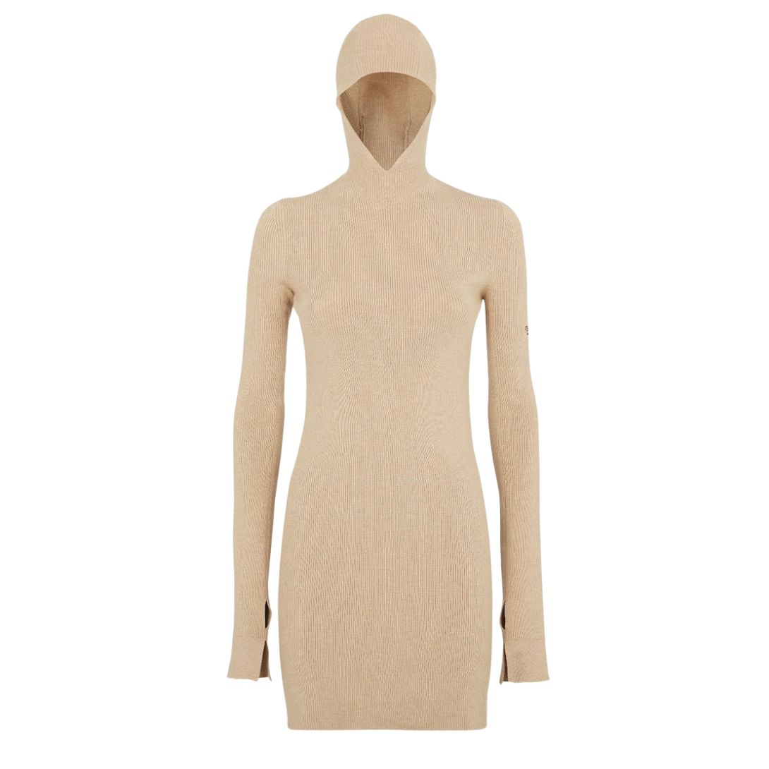 1 FENDI WOOL AND SILK DRESS