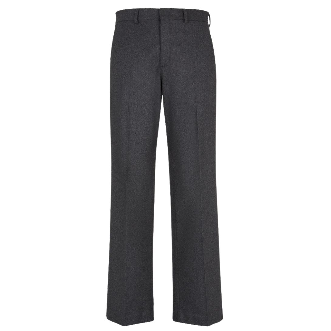 1 FENDI GRAY WOOL PANTS