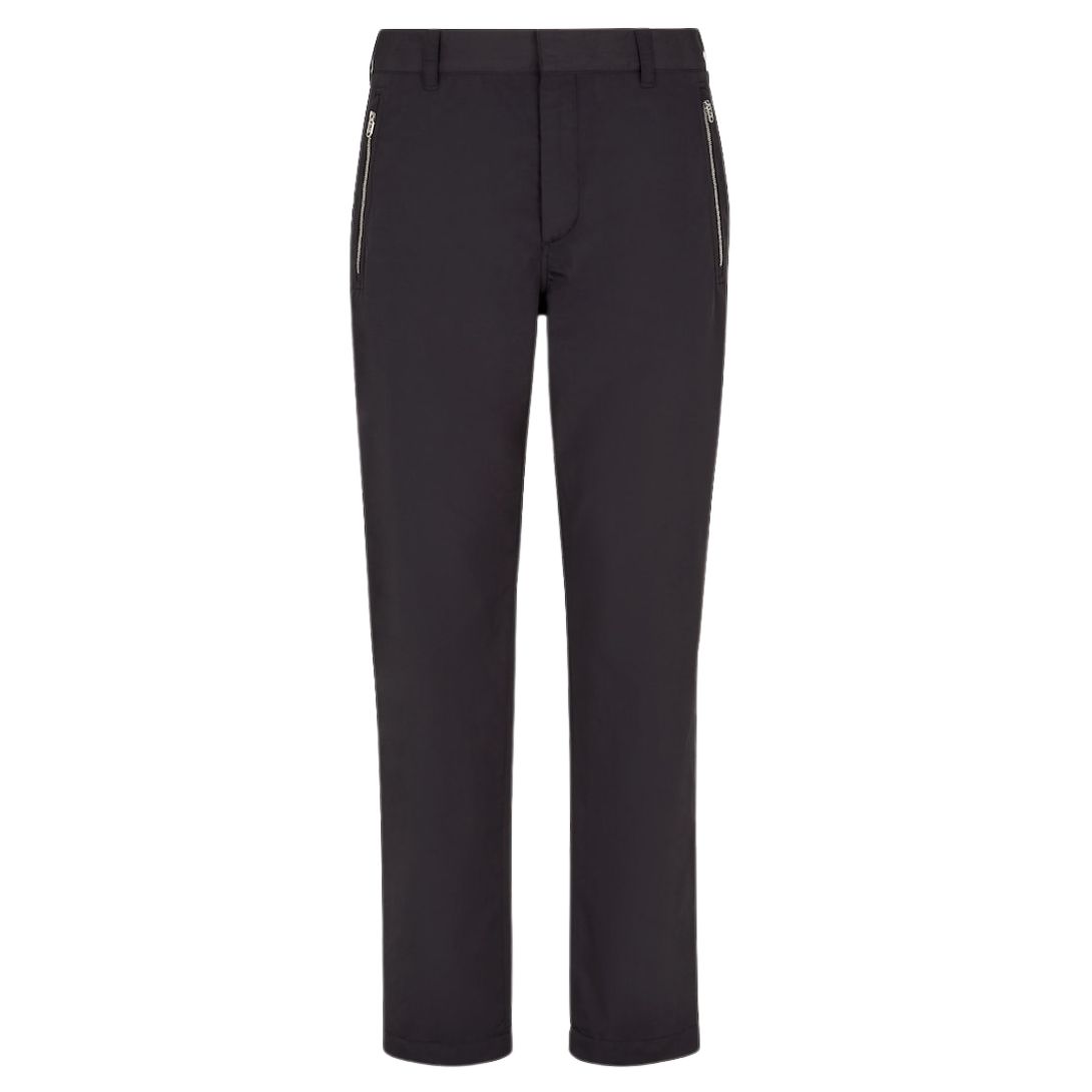 1 FENDI BLACK GABARDINE PANTS