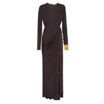 FENDI DARK PURPLE JERSEY DRESS