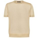 FENDI SWEATER GOLD COLORED METALLIC YARN PULLOVER
