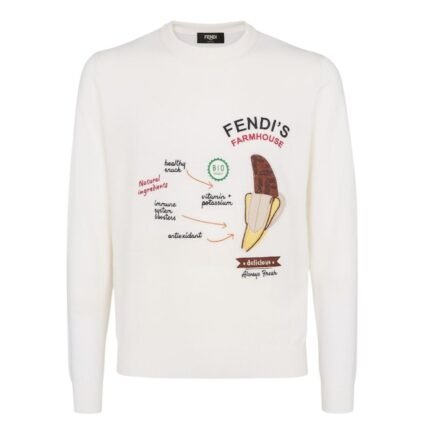 FENDI SWEATER WOOL FENDILICIOUS PULLOVER