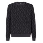FENDI JUMPER BLACK WOOL PULLOVER