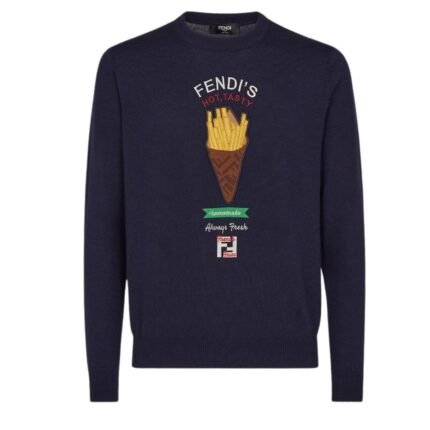 FENDI SWEATER WOOL FENDILICIOUS PULLOVER