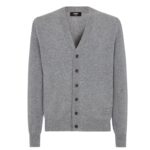 FENDI GRAY WOOL CARDIGAN