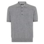 FENDI GRAY WOOL POLO SHIRT