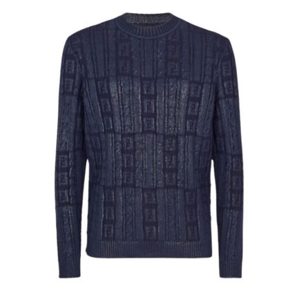 FENDI BLUE WOOL SWEATER