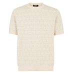 FENDI BEIGE FF LABYRINTH WOOL SWEATER