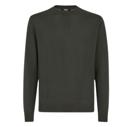 FENDI SWEATER BLACK WOOL PULLOVER