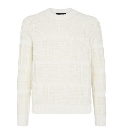 FENDI SWEATER FF COTTON AND LINEN JUMPER
