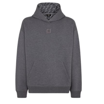 FENDI DARK GRAY COTTON SWEATSHIRT