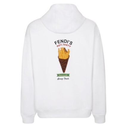 FENDI WHITE COTTON FENDILICIOUS SWEATSHIRT