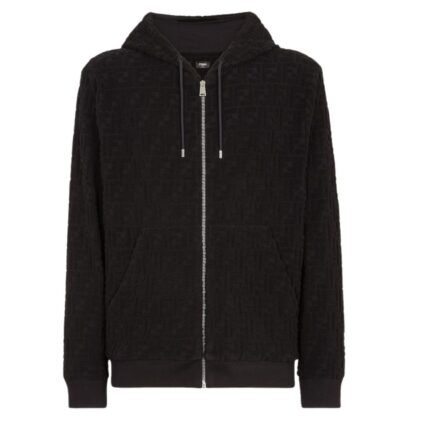 FENDI BLACK FF TERRY SWEATSHIRT