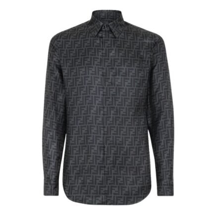FENDI GRAY SILK SHIRT