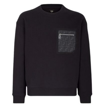 FENDI BLACK JERSEY SWEATSHIRT
