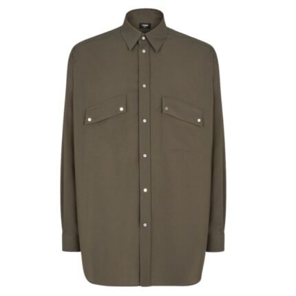 FENDI GREEN WOOL BLOUSON