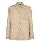 FENDI BEIGE FF SILK SHIRT