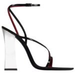 SAINT LAURENT ZORA SANDALS IN PATENT LEATHER