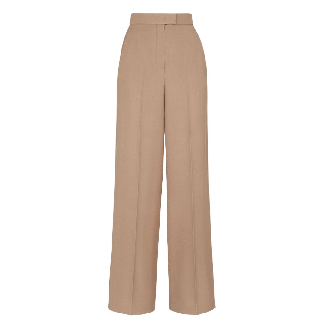 1 FENDI GRAIN DE POUDRE WOOL PANTS