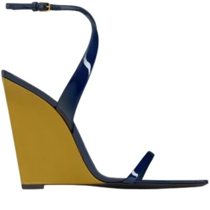 SAINT LAURENT SALOMÉ WEDGES IN PATENT LEATHER