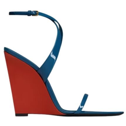 SAINT LAURENT SALOMÉ WEDGES IN PATENT LEATHER