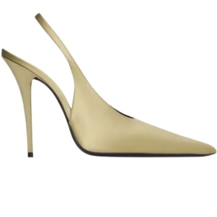 SAINT LAURENT LENTRACTE SLINGBACK PUMPS IN SATIN CREPE