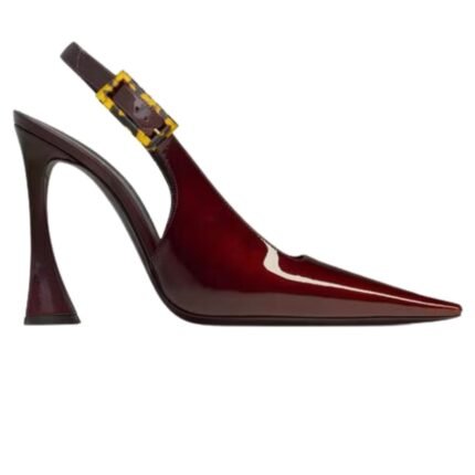 SAINT LAURENT DUNE SLINGBACK PUMPS IN PATENT LEATHER