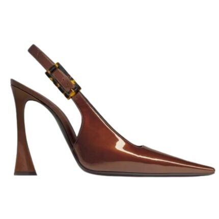 SAINT LAURENT DUNE SLINGBACK PUMPS IN PATENT LEATHER