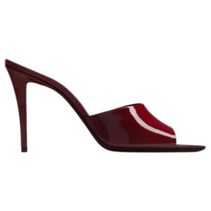 SAINT LAURENT ROMY MULES IN PATENT LEATHER