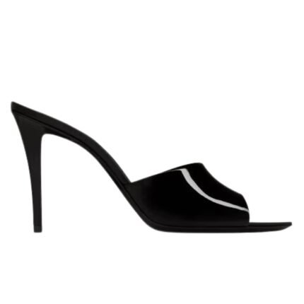 SAINT LAURENT ROMY MULES IN PATENT LEATHER